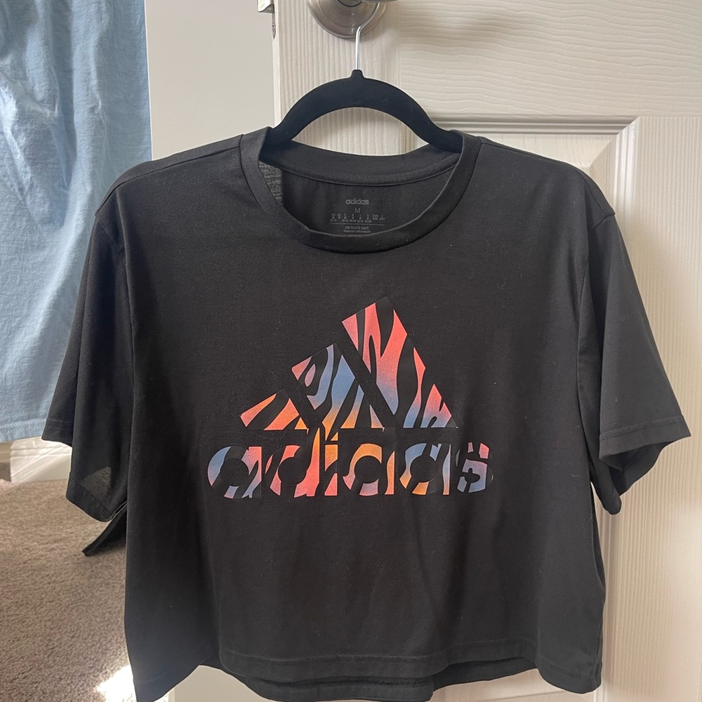 Adidas graphic crop top